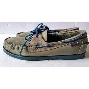 Sebago Docksides Men’s Loafers  Boat Shoes Size 10.5 M Gray Blue Preppy